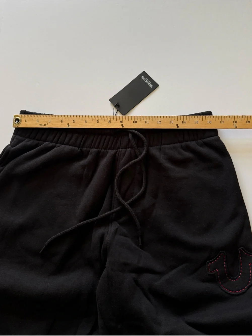 True Religion Warp Embroidered Jogger Pants Black Jet Mens Size M Retail $109NWT